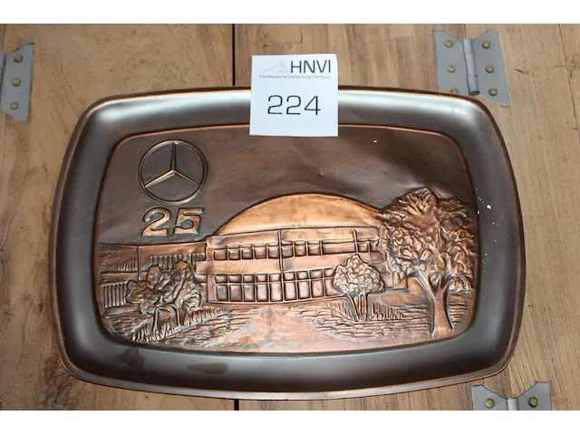 Metalen jubileumbord. afmeting 36 x 24 cm. - afbeelding 1 van  1