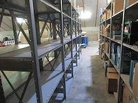 Metalen legbordstelling dexion, breedvakstelling, chroom - afbeelding 5 van  9