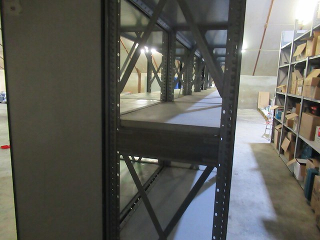 Metalen legbordstelling dexion, breedvakstelling, chroom - afbeelding 7 van  9