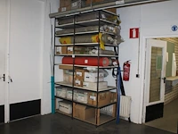 Metalen magazijnstelling 153 x 78 x 260 cm met acht legplanken. afmeting let op! exclusief inhoud en ophal... - afbeelding 1 van  2
