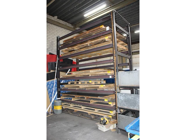 Metalen platenstelling afm. circa 350 x 156 x 400 cm, let op excl. inhoud en ophalen in overleg met hnvi - afbeelding 2 van  2