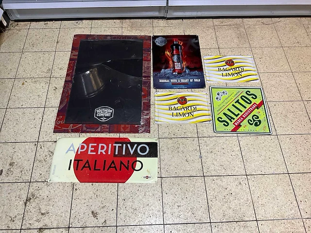 Metalen reclame borden (6x) - afbeelding 1 van  6