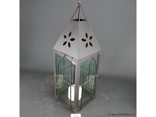 Metalen windlicht - afbeelding 2 van  5