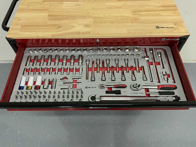 Metallo - gereedschapswagen 13 laden - 470 delig - afbeelding 11 van  14