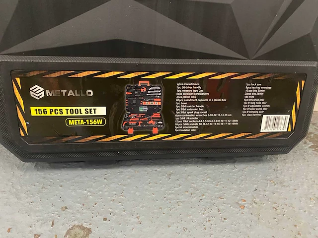 Metallo meta- 156w gevulde gereedschapskoffer - afbeelding 6 van  6