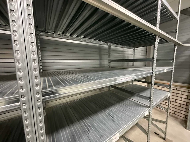 Metalsistem s1 / s2 legbordstelling 14,5 meter, 12 secties (305cm hoog) v.v. italscale fusalluminio ladder met rail - afbeelding 7 van  11