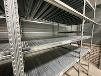 Metalsistem s1 / s2 legbordstelling 14,5 meter, 12 secties (305cm hoog) v.v. italscale fusalluminio ladder met rail - afbeelding 7 van  11