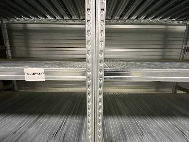 Metalsistem s1 / s2 legbordstelling 14,5 meter, 12 secties (305cm hoog) v.v. italscale fusalluminio ladder met rail - afbeelding 8 van  11