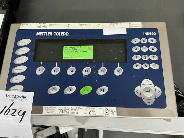 Metler toledo ind690 panel display - afbeelding 2 van  5