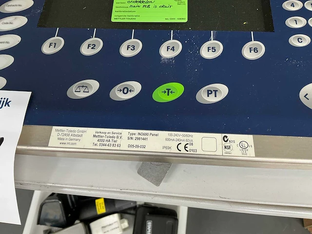 Metler toledo ind690 panel display - afbeelding 5 van  5