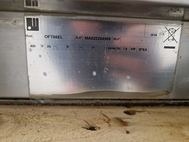 Metos - bakplaat - oft66el - glad - 400v - afbeelding 2 van  2