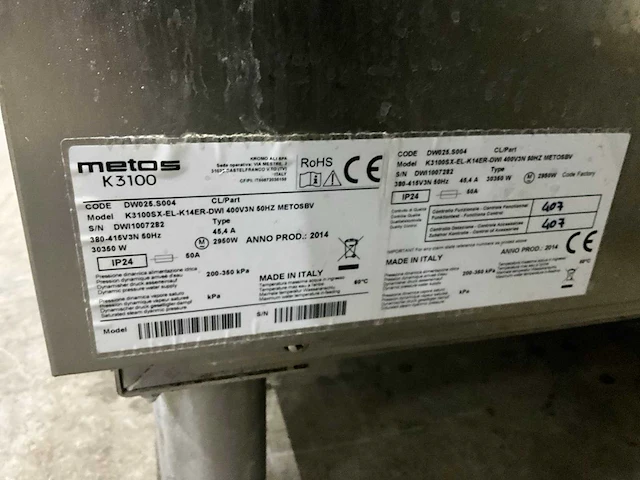 Metos - k 3100 - door type washer - afbeelding 5 van  8