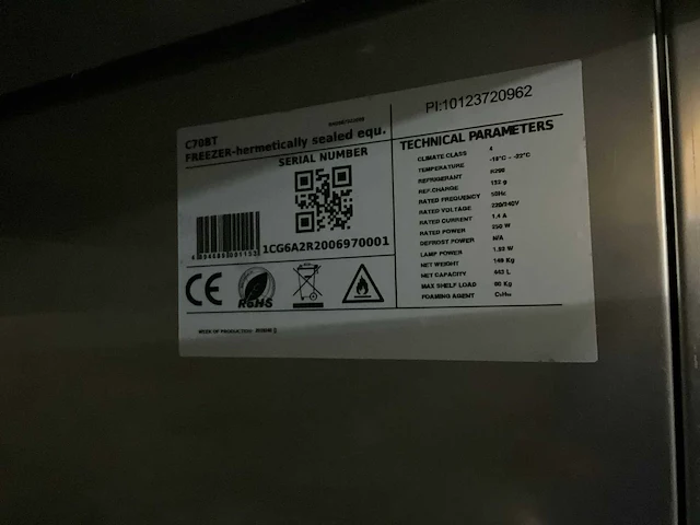 Metos c70bt rvs vrieskast - afbeelding 7 van  7