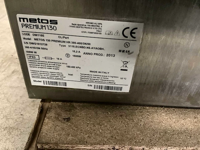 Metos premium 130 korvenvaatwasmachine - afbeelding 6 van  7