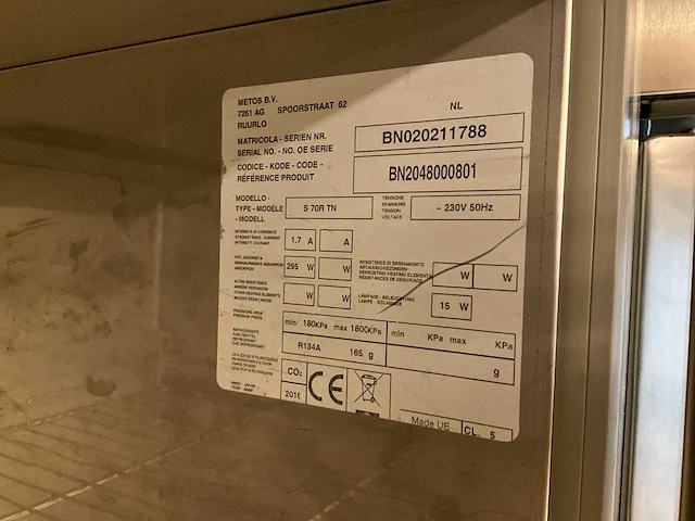 Metos s 70r tn rvs koelkast - afbeelding 8 van  8