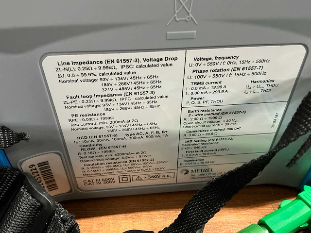 Metrel mi 3102 bt installatietester - afbeelding 4 van  8