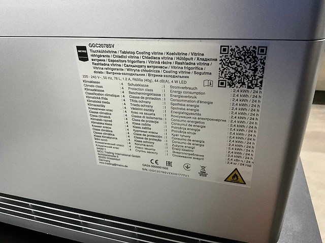 Metro ggc2078 gebaksvitrine - afbeelding 8 van  8