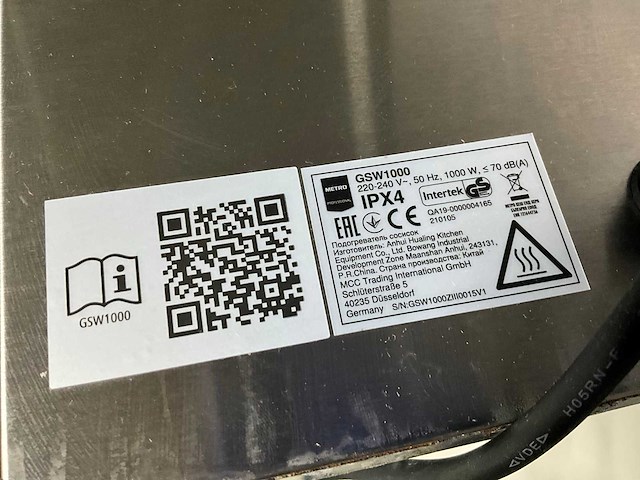 Metro gsw1000 worstenwarmer - afbeelding 7 van  7