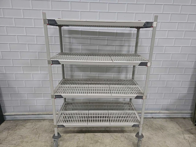 Metro max - 4-delige mobiele kunststof legbordstelling - afbeelding 1 van  5