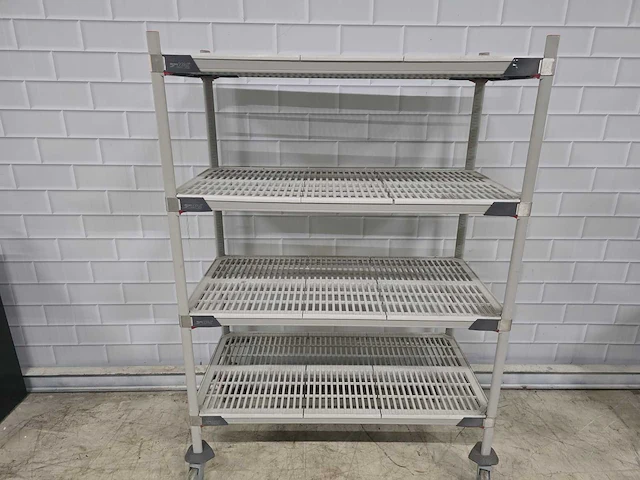 Metro max - 4-delige mobiele kunststof legbordstelling - afbeelding 3 van  5