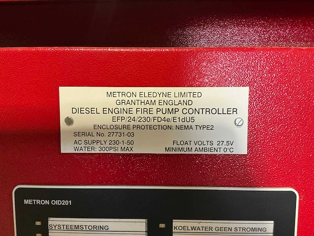 Metron eledyne limited diesel sprinklerpompunit - afbeelding 5 van  23