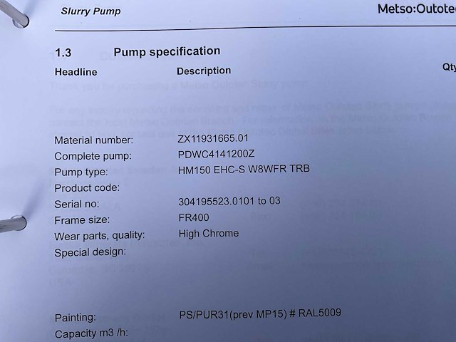 Metso - hm150 - water pumps - afbeelding 2 van  11