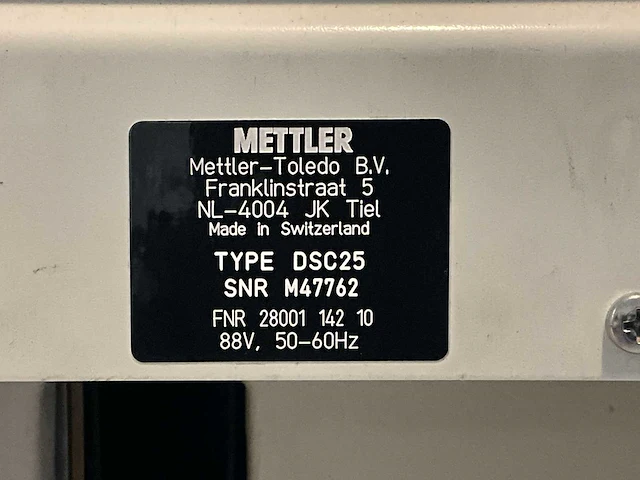 Mettler dsc25 differential scanning calorie meter analyse laboratoriumapparatuur - afbeelding 7 van  15