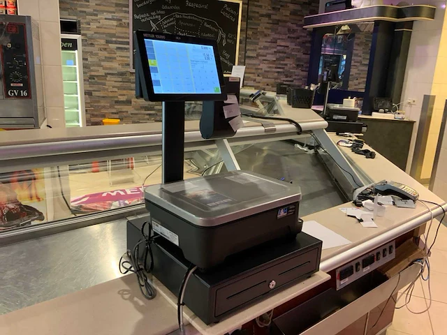 Mettler toledo fb-t-15 touchscreen weegschaal kassasysteem met bonnenprinter - afbeelding 1 van  7