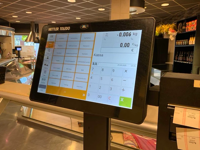 Mettler toledo fb-t-15 touchscreen weegschaal kassasysteem met bonnenprinter - afbeelding 2 van  7