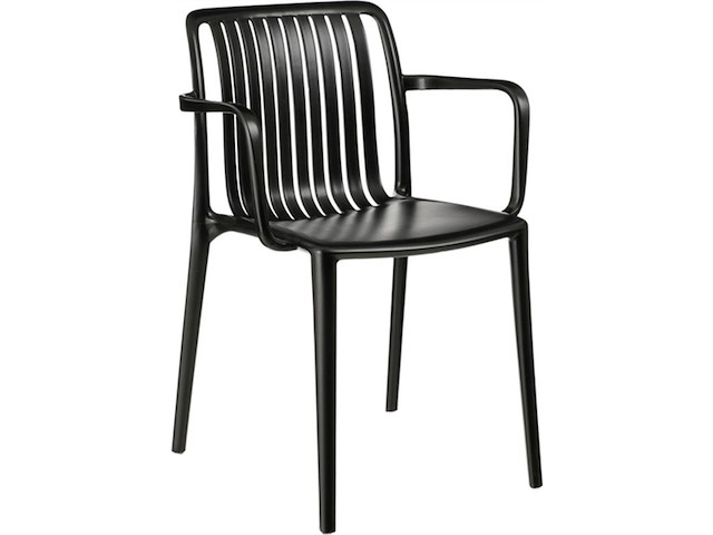 Mica decorations paloma tuinstoel l53 x b53 x h78 cm polypropyleen zwart - afbeelding 1 van  3