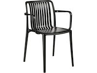Mica decorations paloma tuinstoel l53 x b53 x h78 cm polypropyleen zwart Mica decorations paloma tuinstoel l53 x b53 x h78 cm polypropyleen zwart