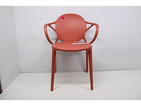 Mica decorations tuinstoel nebraska 56x56.5x80 cm polypropyleen zalm - afbeelding 2 van  3