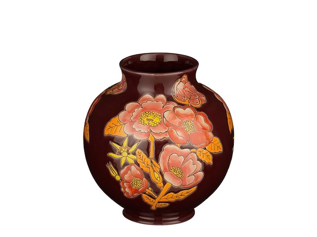 Mica decorations vaas eloise - 22x22x24 cm - keramiek - paars - afbeelding 1 van  1