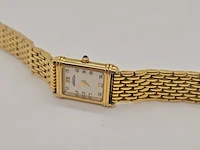 Michel herbelin goldplated tankhorloge met diamanten en parelmoer - afbeelding 5 van  7