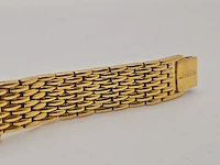 Michel herbelin goldplated tankhorloge met diamanten en parelmoer - afbeelding 6 van  7