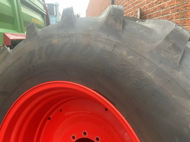 Michelin 710/70r38 machxbib tractorbanden set op fendt velg 10 gaats - afbeelding 4 van  7