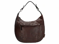 Micmacbags highland park schoudertas donkerbruin 100% leer