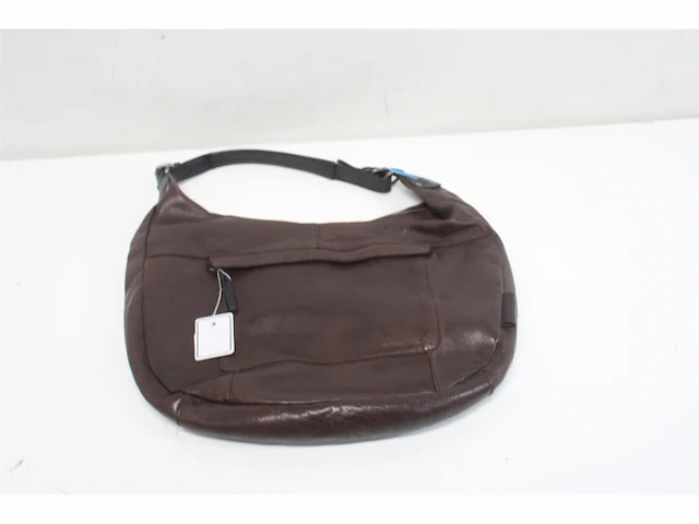 Micmacbags highland park schoudertas donkerbruin 100% leer - afbeelding 2 van  3