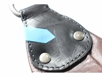 Micmacbags highland park schoudertas donkerbruin 100% leer - afbeelding 3 van  3
