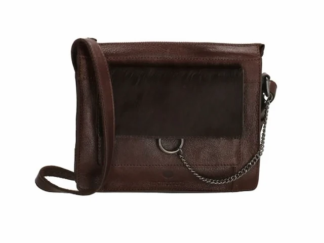 Micmacbags mendoza schoudertas donkerbruin - afbeelding 1 van  1