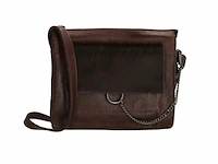 Micmacbags mendoza schoudertas donkerbruin - afbeelding 1 van  1
