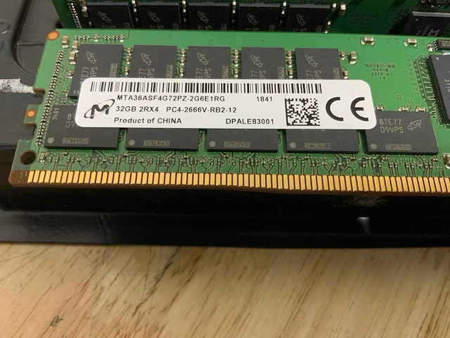 Micron ram 32gb 2rx4 pc-4 2666v (50x) - afbeelding 2 van  4