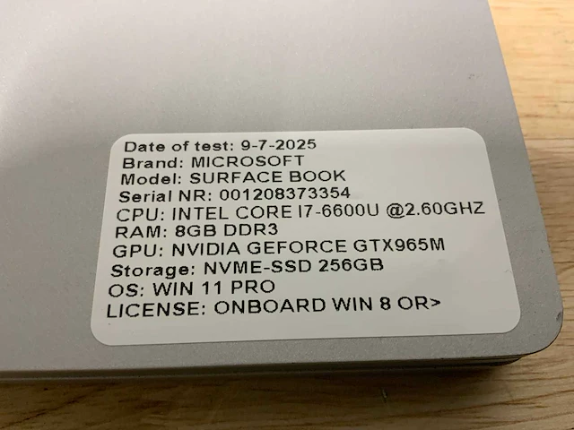 Microsoft surface book (i7) laptop - afbeelding 13 van  13