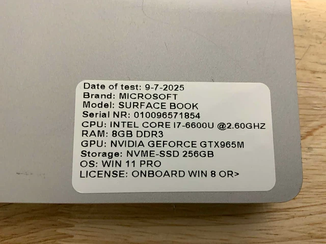 Microsoft surface book (i7) laptop - afbeelding 13 van  13