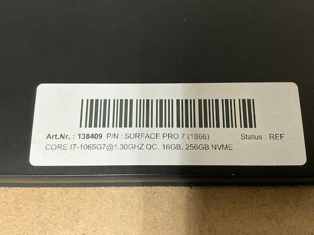 Microsoft surface pro 7 (1866) laptop - afbeelding 5 van  5