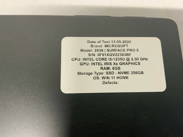 Microsoft surface pro 9 (i5-gen12) tablet - afbeelding 7 van  7