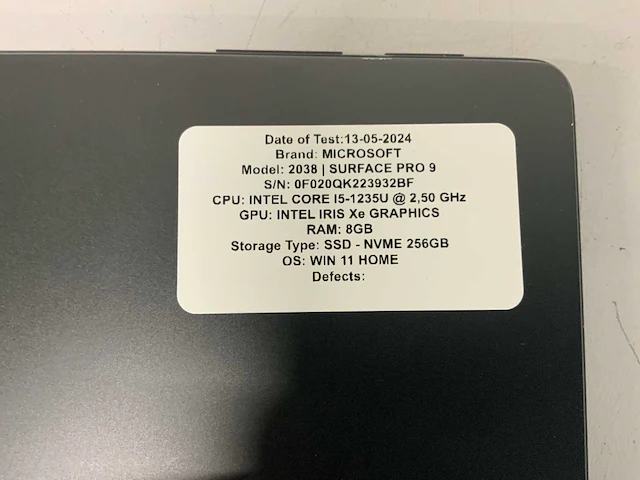 Microsoft surface pro 9 (i5-gen12) tablet - afbeelding 7 van  7