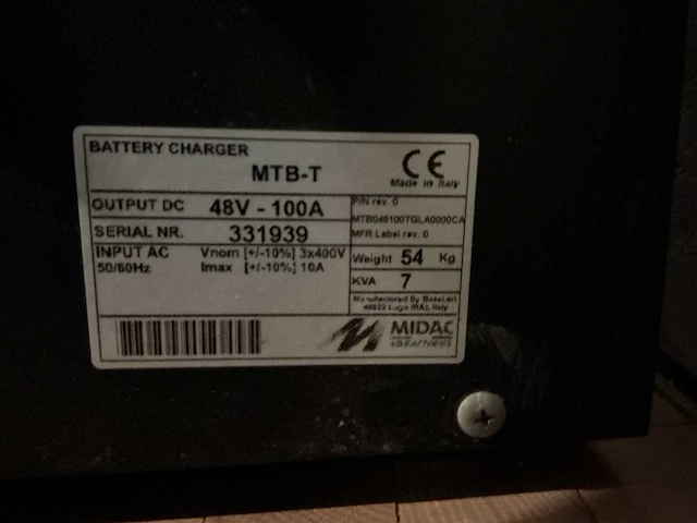 Midac - 48v 100a - acculaders - afbeelding 3 van  3