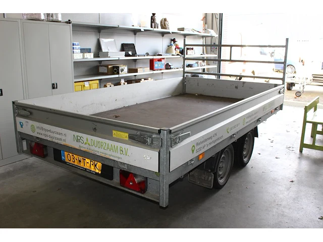 Middenas-aanhanger hapert ta c29a met kenteken 03-wt-pk en open laadvloer. maximaal 2 ton. bakafmeting 340 ... - afbeelding 2 van  8
