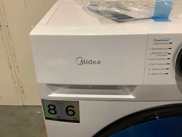 Midea mf200d86wb was- droogcombinatie - afbeelding 3 van  9